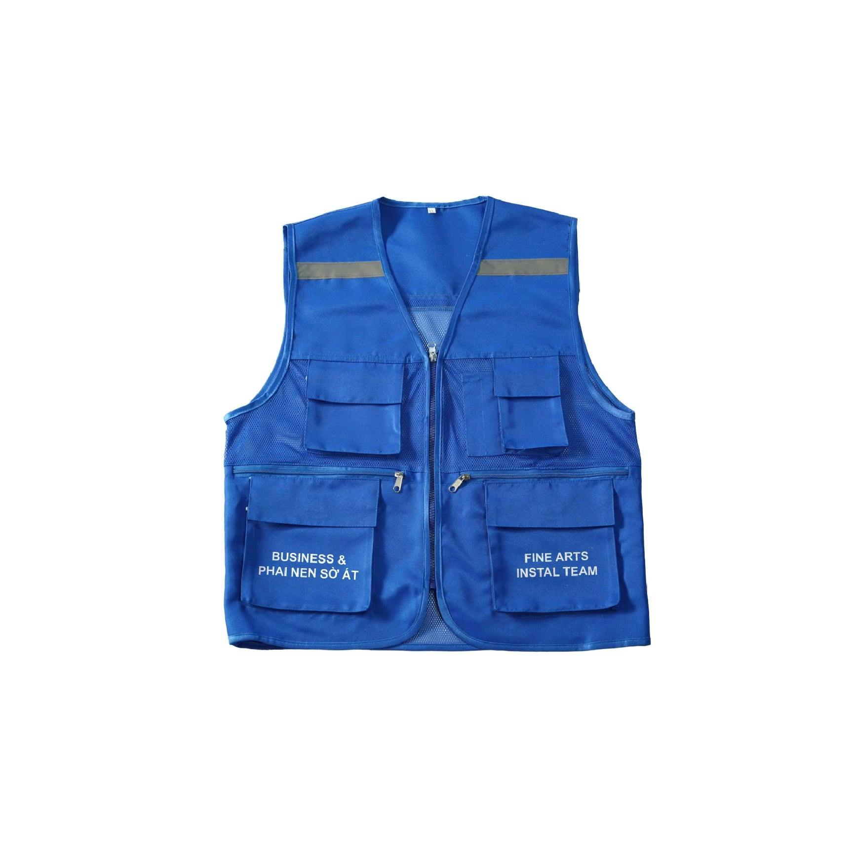 a blue install team vest = 1 of 4
