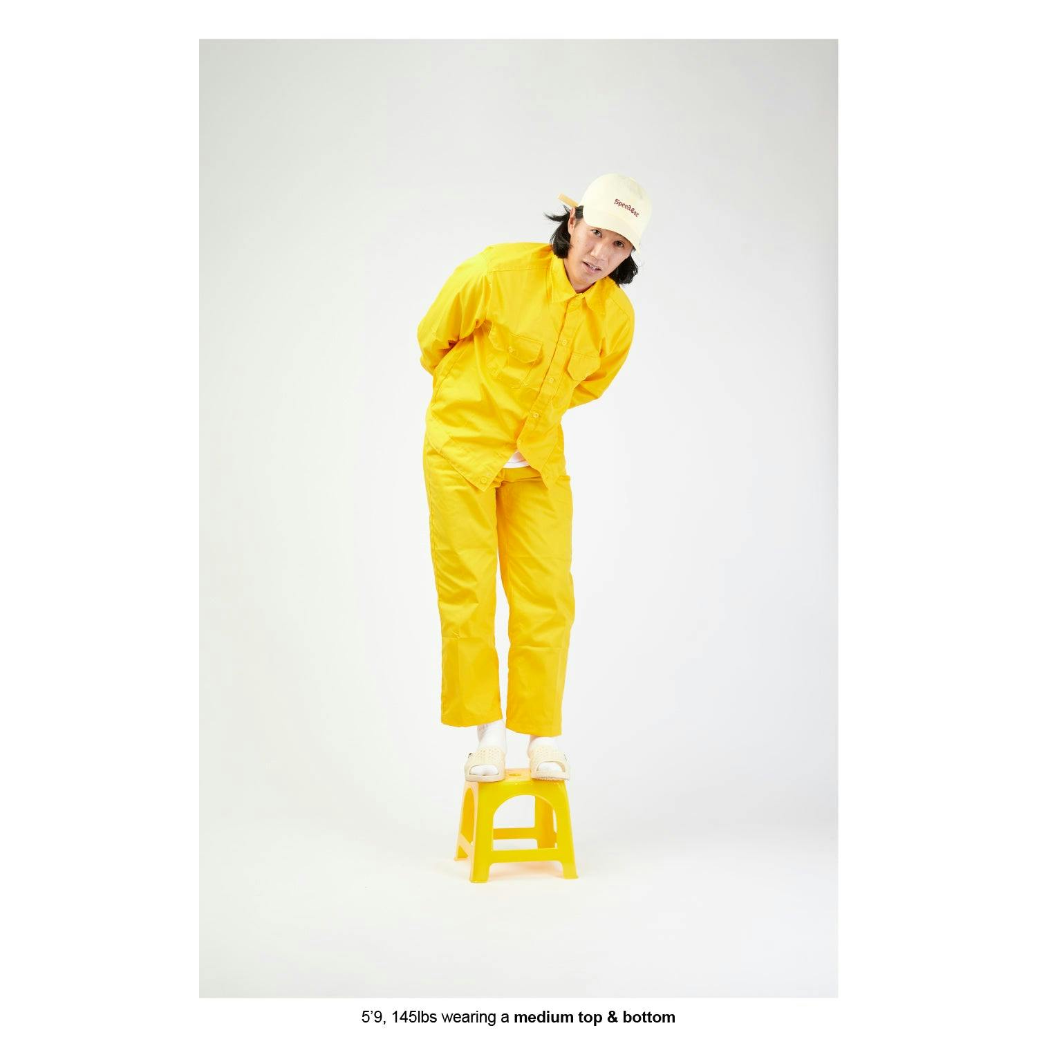 a yellow work pant = 7 of 8