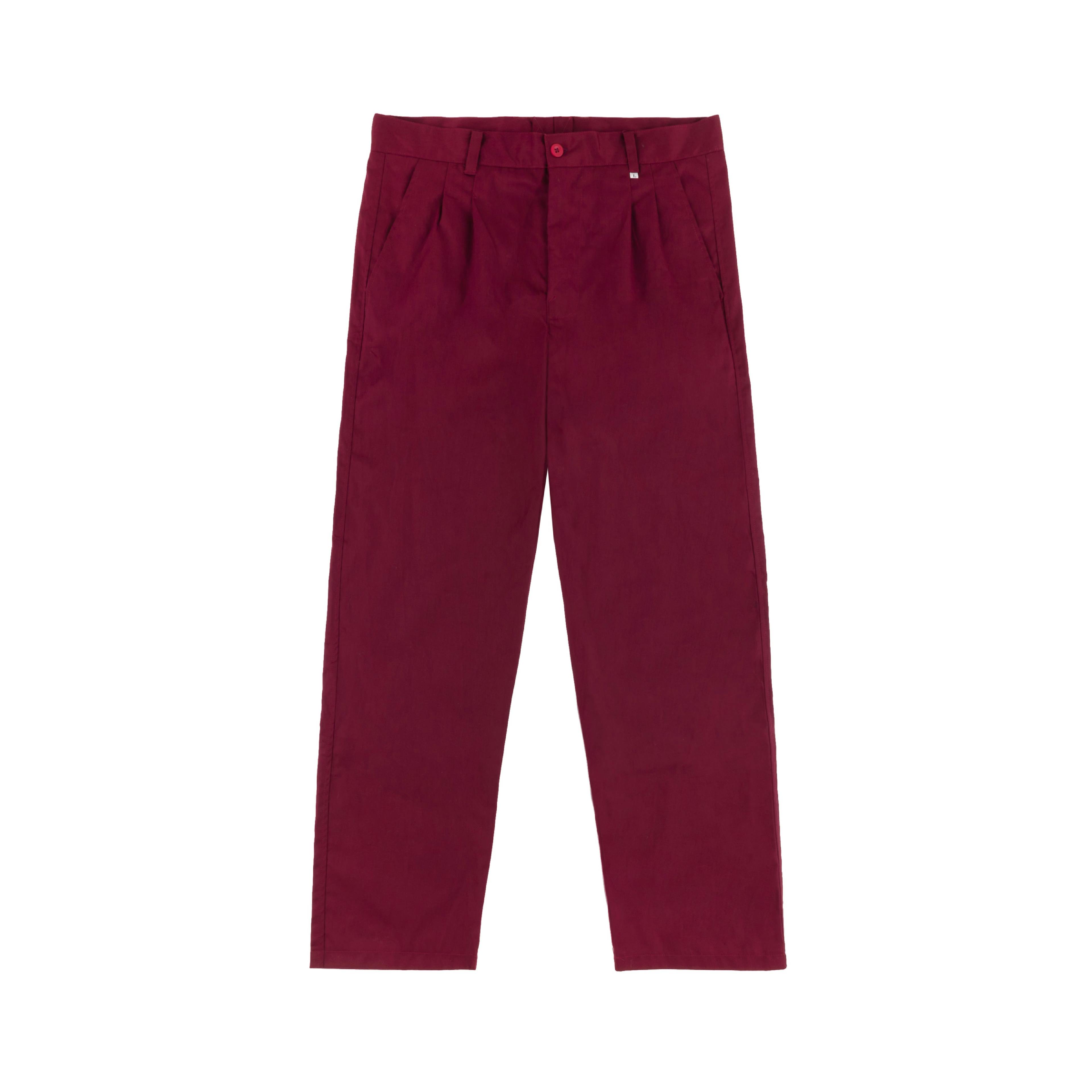 a maroon work pant = 1 of 4