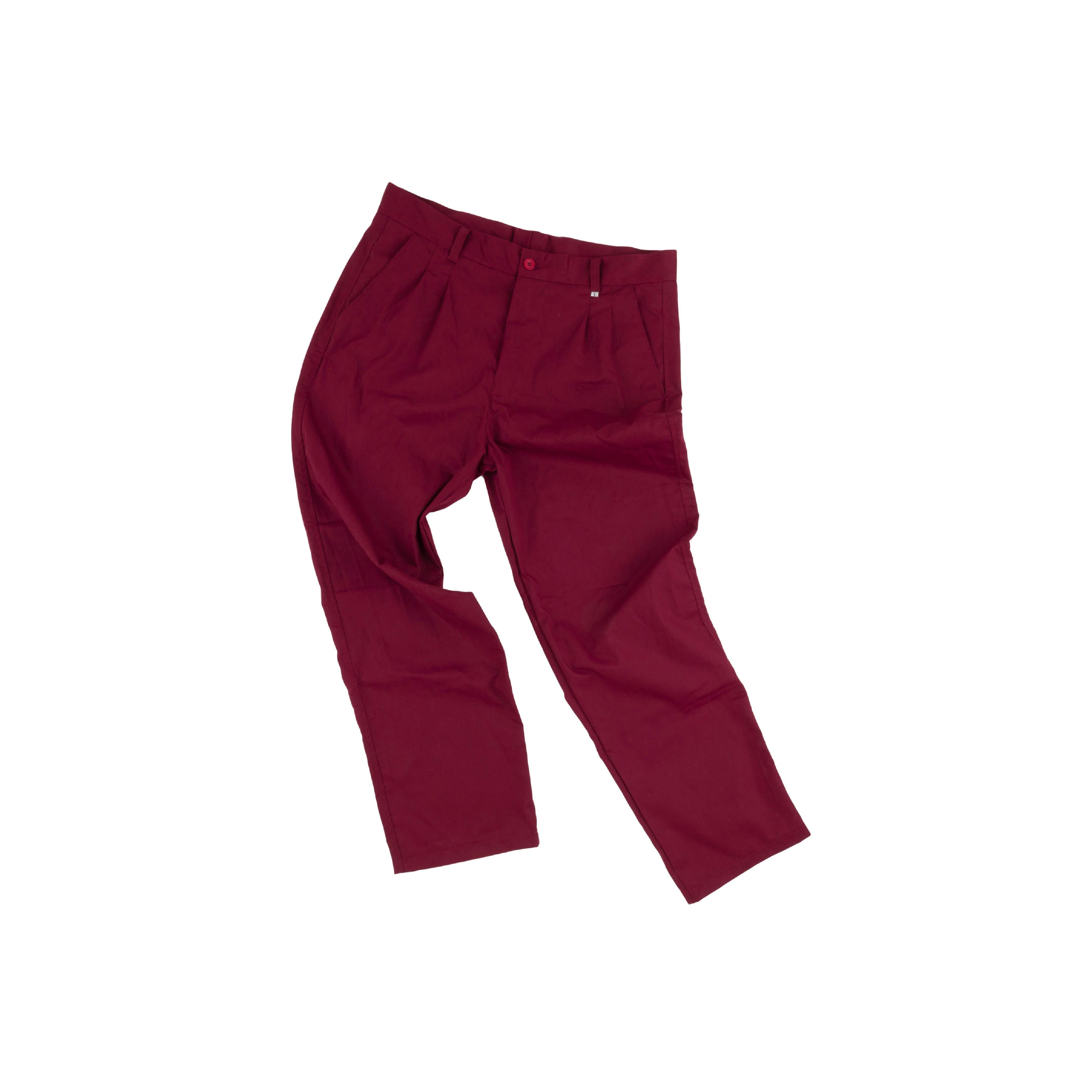 a maroon work pant = 3 of 4