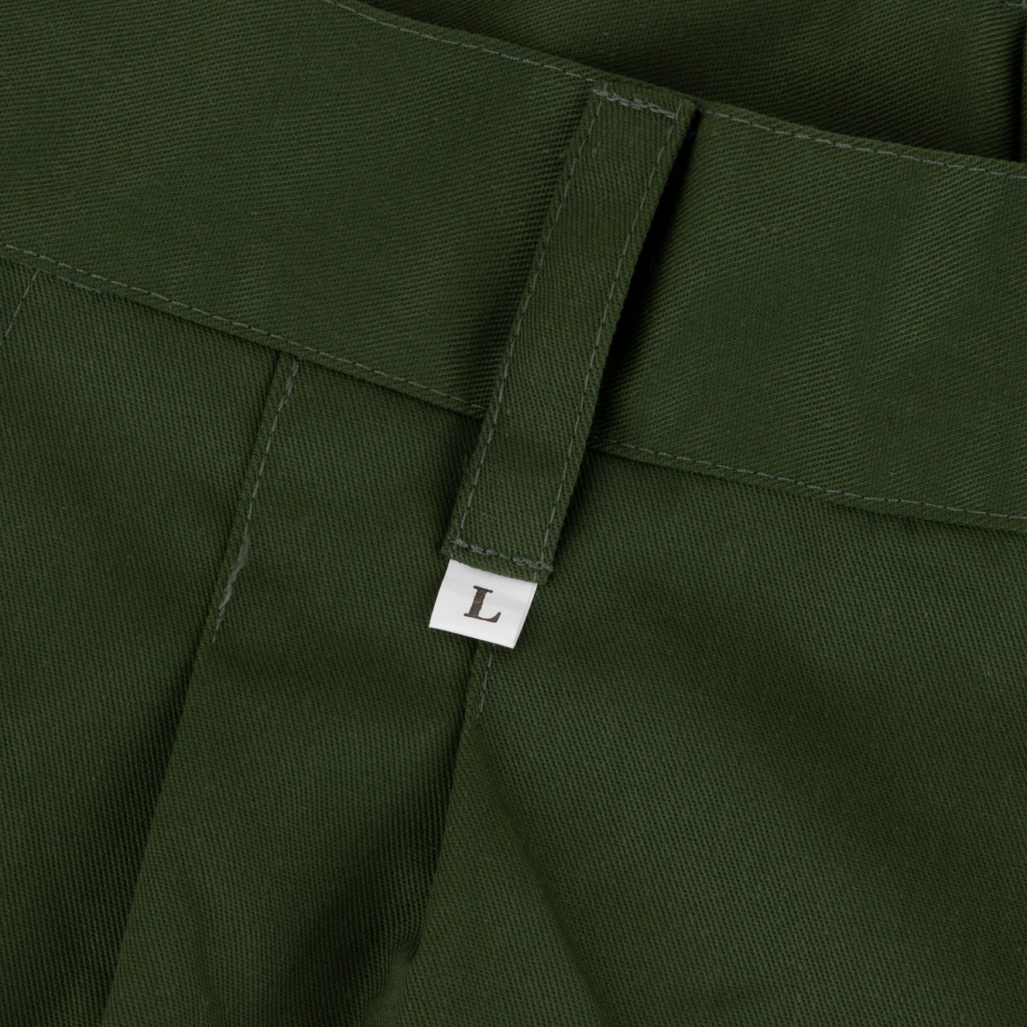 a green work pant = 2 of 5