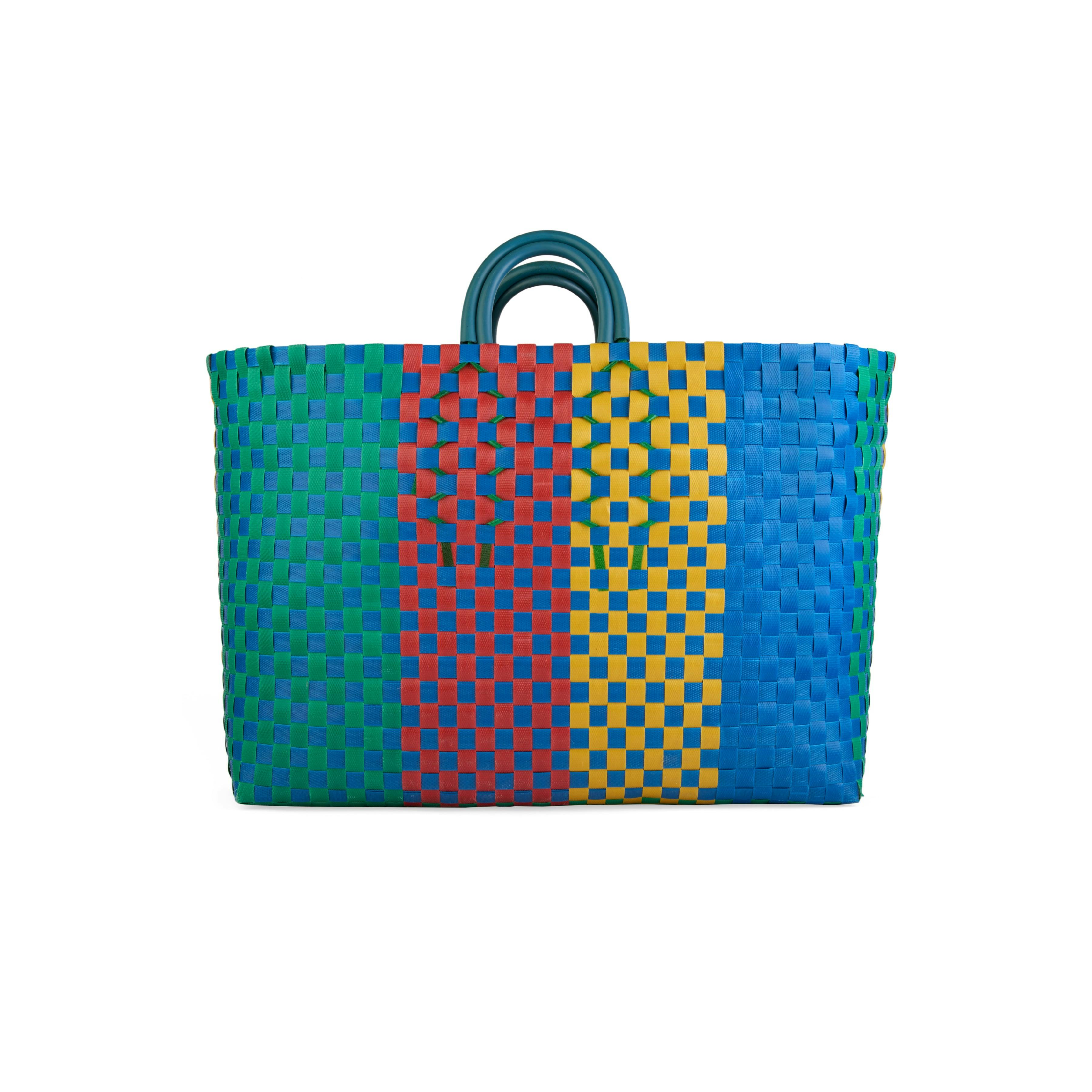 a woven market bag = 1 of 6