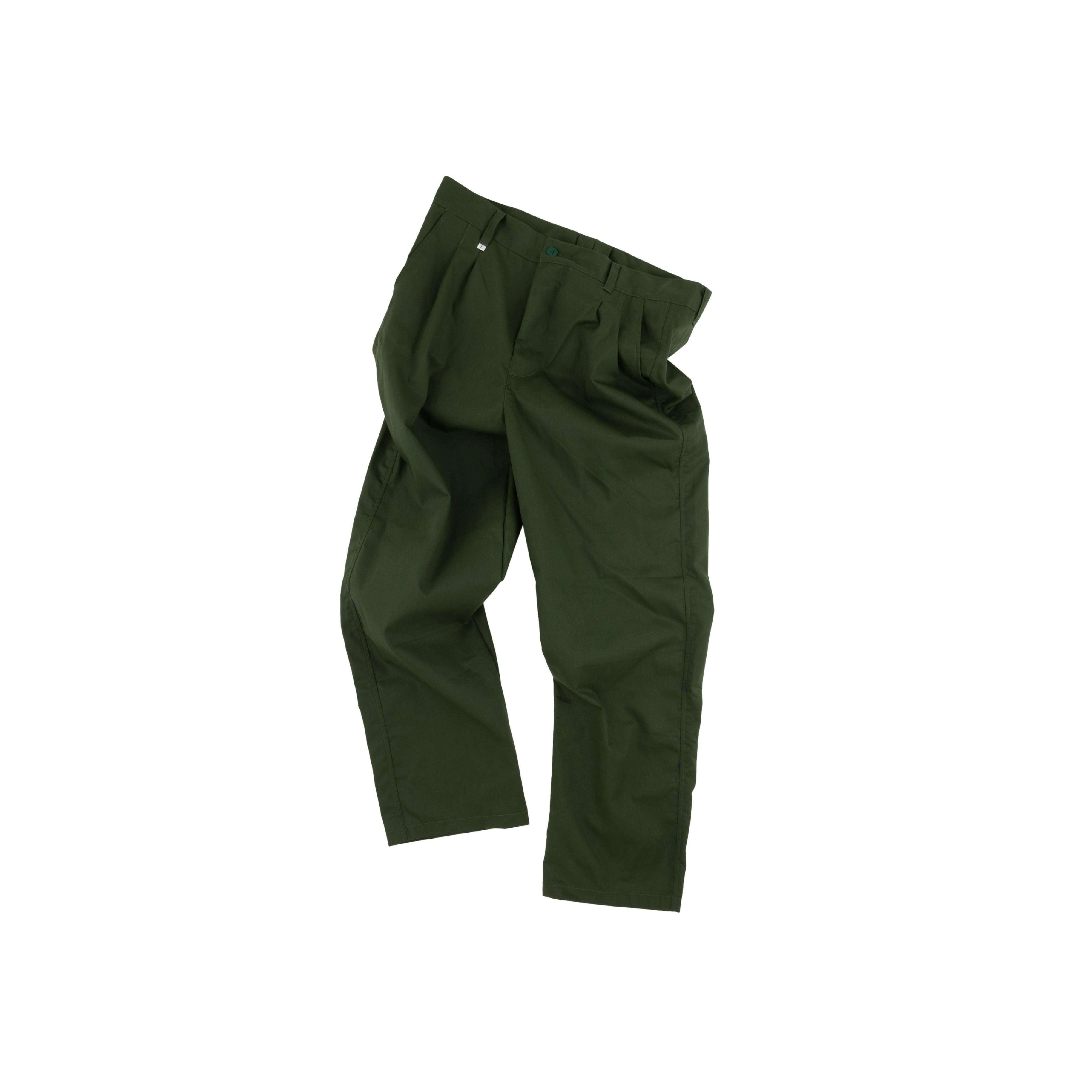 a green work pant = 3 of 5